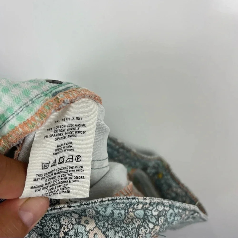 Anthropologie Pilcro and the Letterpress Floral Print Skinny Cigarette Jeans 25 - Picture 5 of 8